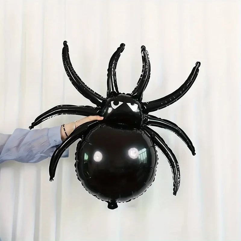 3 Pack Large 3D Halloween Spider Balloons for Haunted House & Party Decorations