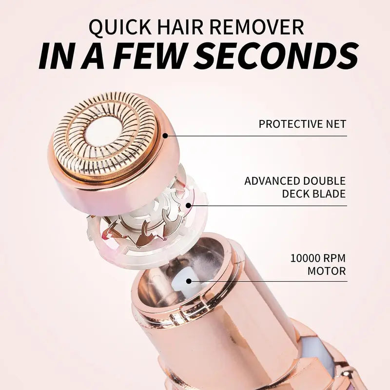 Portable Electric Facial & Body Hair Remover for Women - Mini Razor Epilator