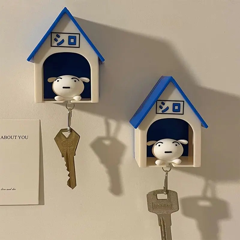 Crayon Shin-Chan Key Rack Nohara Shiro Wall Key Holder Creative Toy Decor