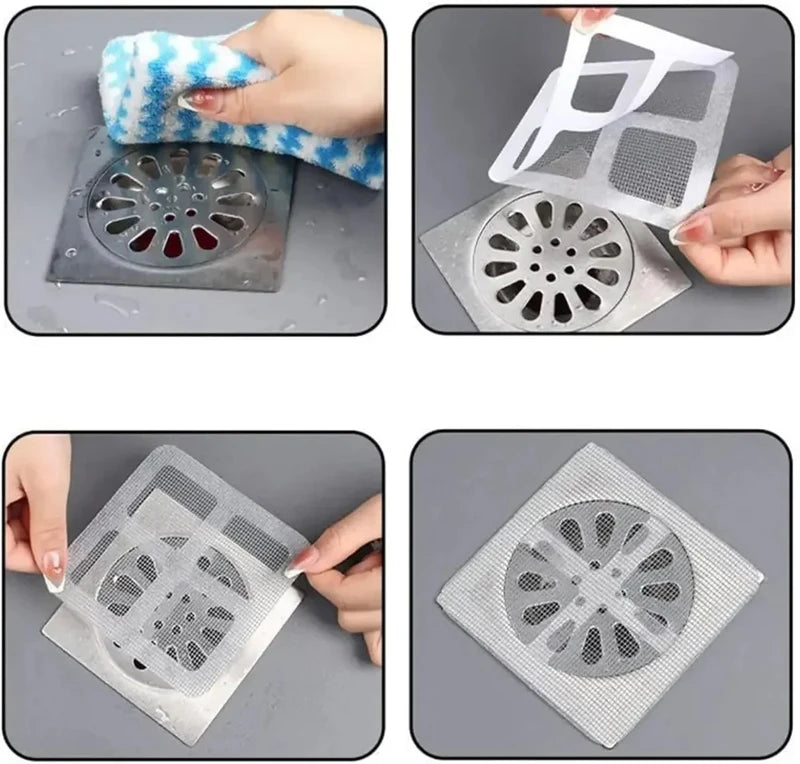 Disposable Shower Drain Hair Catcher Mesh Strainer Filter - Bathroom & Kitchen Drain Stopper, 10/30 pcs