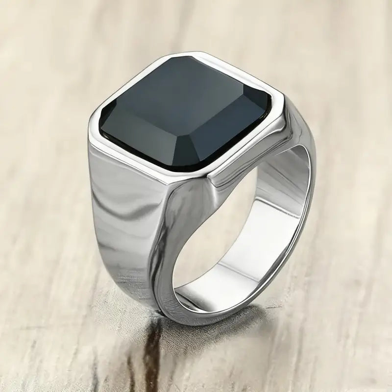 Stainless Steel Hip Hop Rings for Men Vintage Engagement Wedding Bands