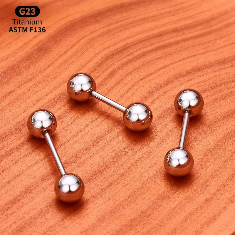Titanium Body Jewelry Set with Multiple Piercing Styles - Helix, Tragus, Cartilage, Rook, Tongue