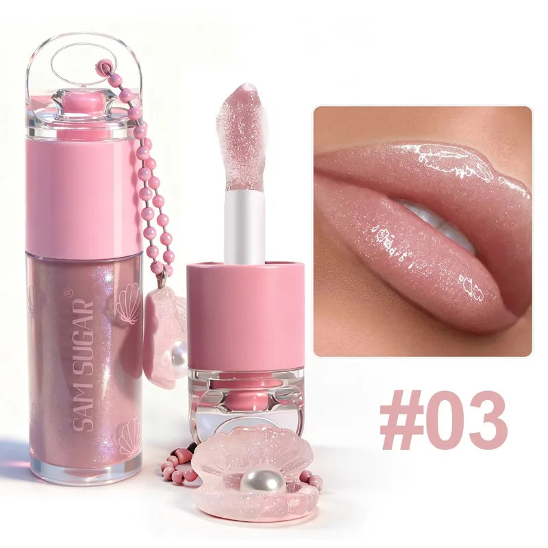 Long-lasting Moisturizing Mirror Pearl Lip Gloss - Waterproof Glitter Shine