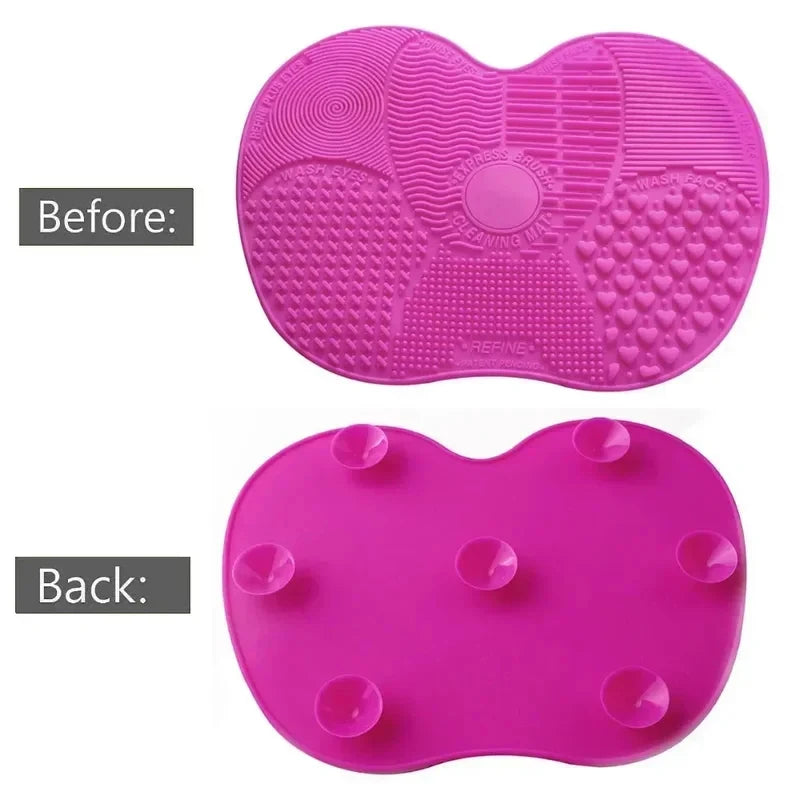 Silicone Makeup Brush Cleaner Pad - Multi-Color, Gentle & Durable