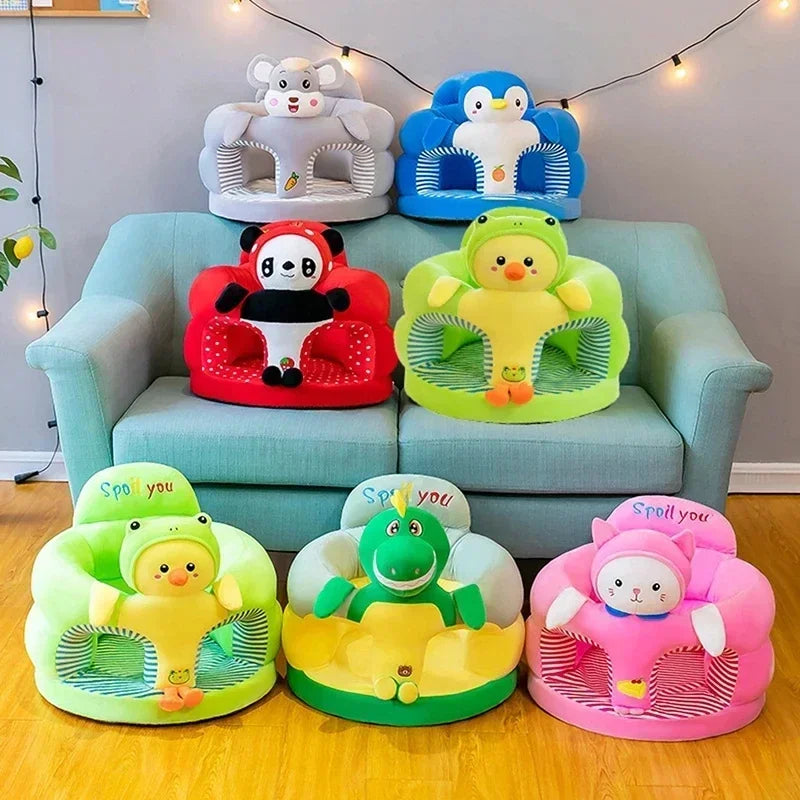 Baby Sofa Cover Plush Child's Feeding Chair Cushion with Back Support