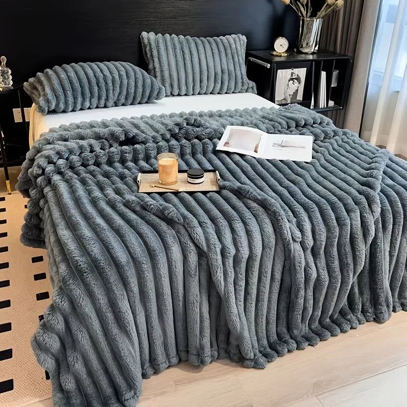 Multifunctional Flannel Blanket - Soft Warm Bed Sheet Sofa Throw Nap Cover