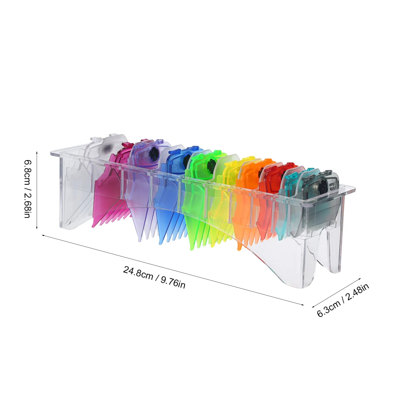 10PCS Colorful Hair Clipper Comb Guide Set for Trimmers - Magnetic Attachments