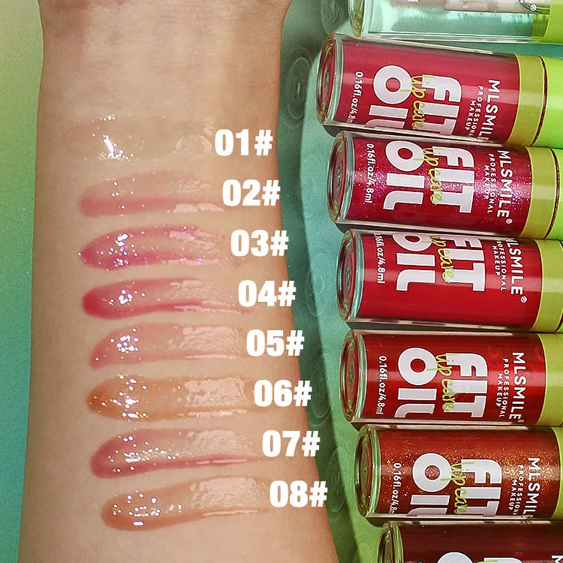 Hydrating Lip Gloss for Plump, Moisturized Lips with Pearlescent Finish - Clear Lip Oil & Tint