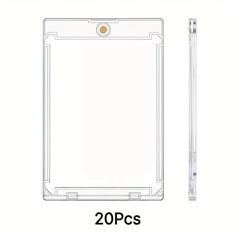 Magnetic Card Holder for Trading Cards - U-V Protectors Hard Plastic with One Touch Design