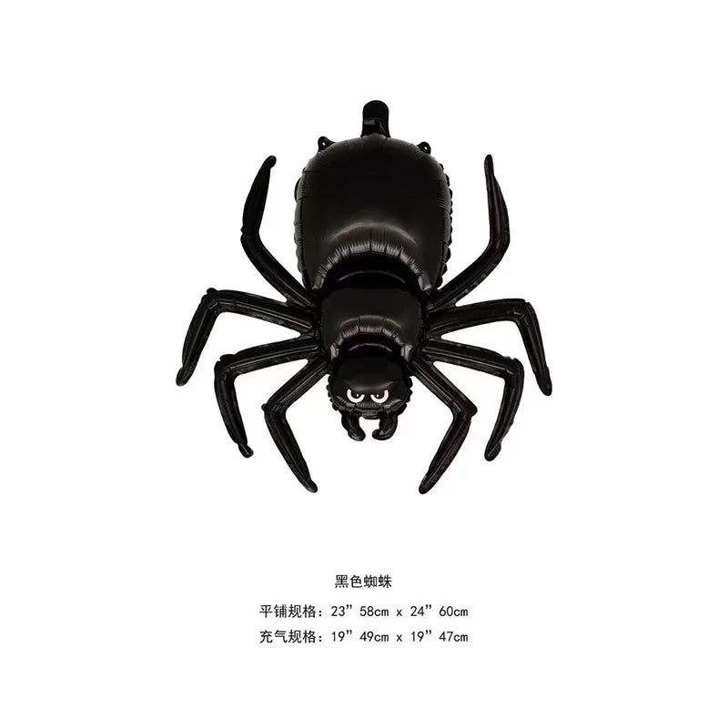 Halloween Balloon Decorations Black Spider Skull Skeleton Party Supplies