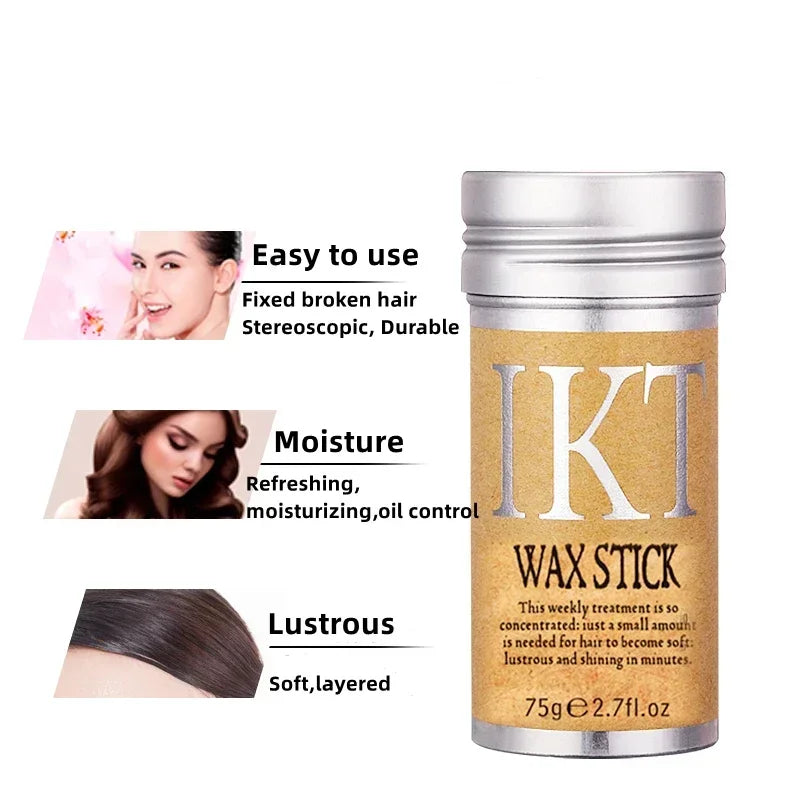 Long-Lasting Waterproof Hair Wax Stick Portable Styling Tool for Broken Hair