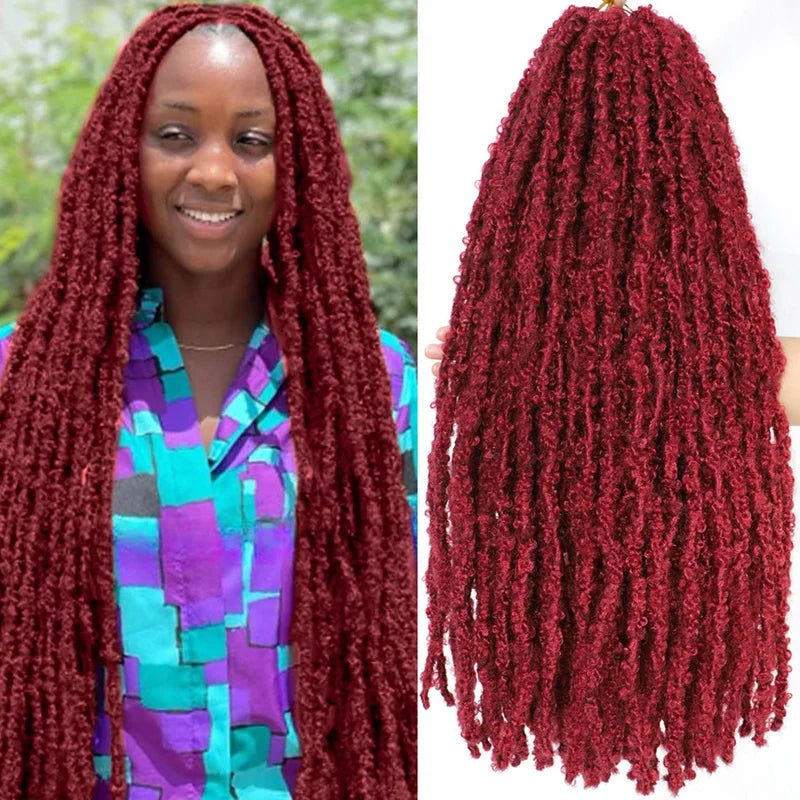 Distressed Butterfly Locs Crochet Hair - Faux Locs Braiding Extensions for Women