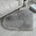 Small Heart Shaped Fluffy Faux Wool Rug for Living Room and Bedroom