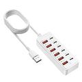 12-in-1 Power Strip with USB Charging Station Wall Mountable Fast Charger