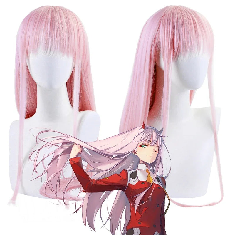 Pink Cosplay Wig for Role Play Fun and Beauty Darling in FRANXX 02