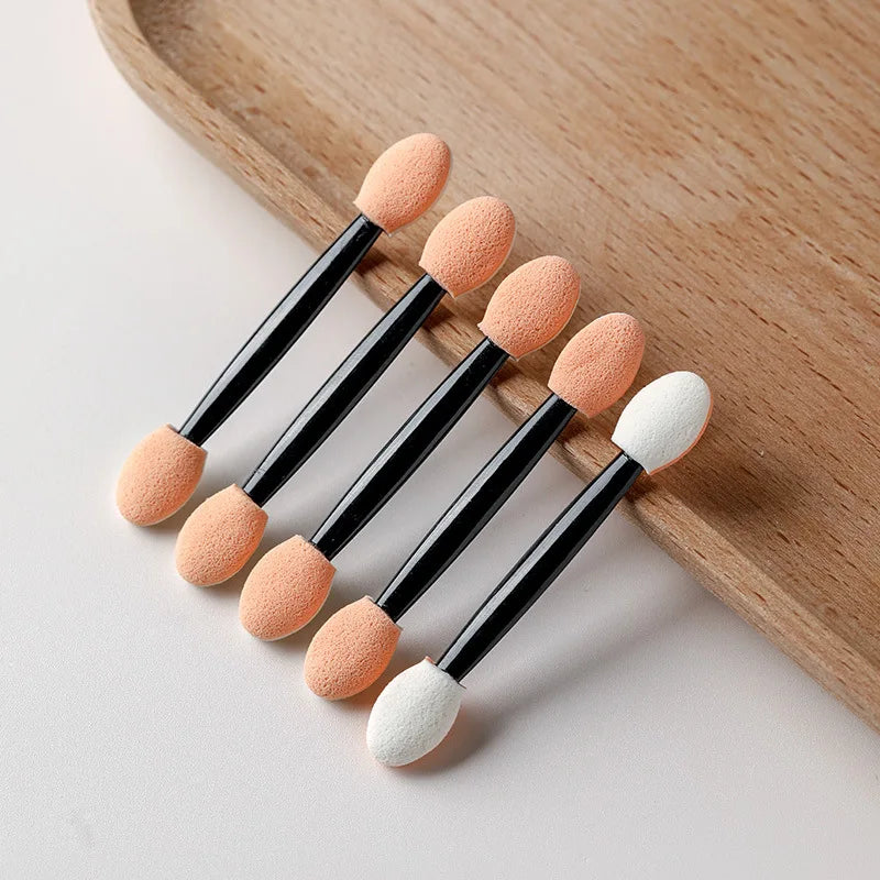 Makeup Brush Set 10/20/50/1000 Pcs Double Ended Sponge Eye Shadow Applicators Glitter Powder