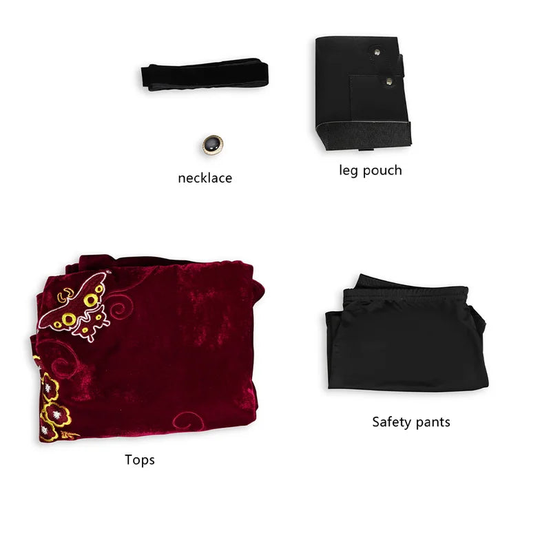 Evil Ada Wong Cosplay Costume Dress for Women Halloween Party