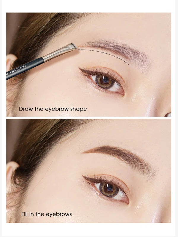 Eyeliner & Eyebrow Makeup Brush Set Flat Head Circular Arc Cosmetic Tools