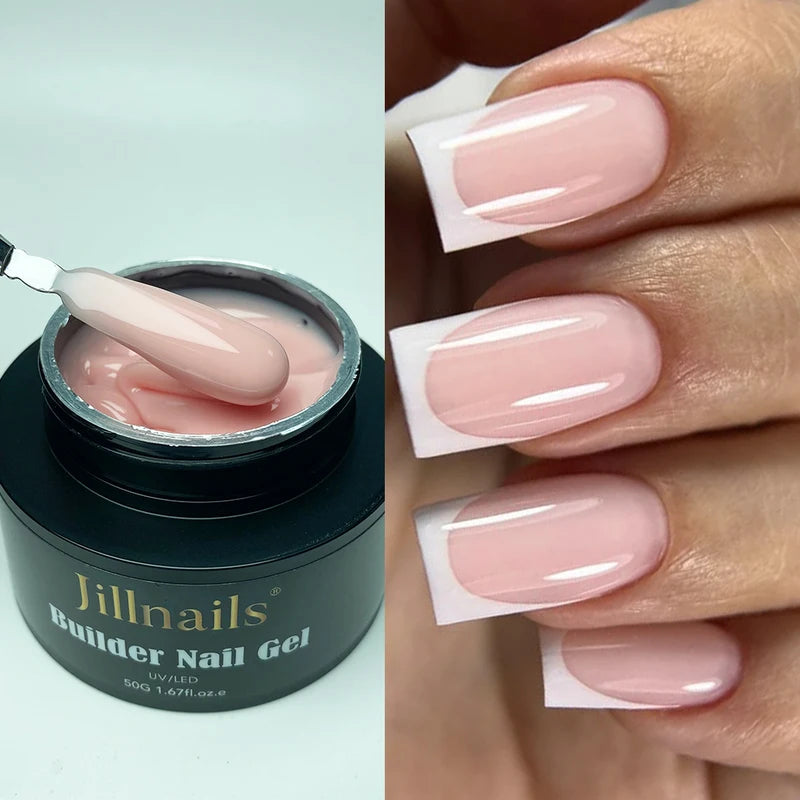 Builder Nail Gel for French Manicure & Nail Extensions - Self-Leveling UV LED Sculpting Gel