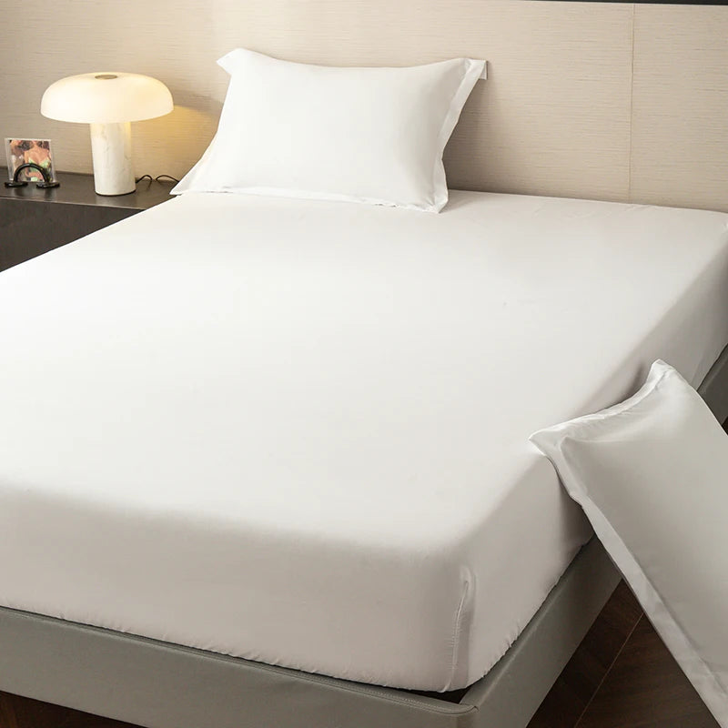 Microfiber Fitted Sheet Deep Pocket Wrinkle Free Bed Sheet Solid Color