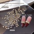 Champagne Rectangular Nail Zircon Set - White Transparent 5A Nail Art Accessories