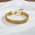 Stainless Steel Snake Chain Bracelet for Women Girls - Light Luxury Non-Fading Wrist Jewelry