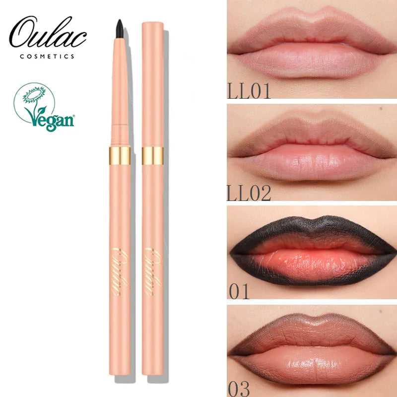 Waterproof Lip Liner Pencil with Matte Velvet Finish for Precise Lip Makeup