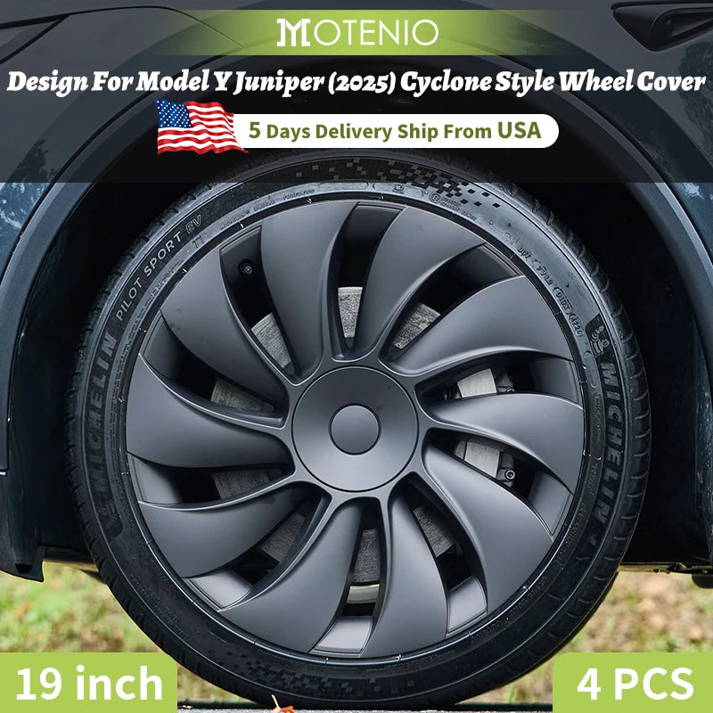 Wheel Hub Cap 19 Inch for Tesla Model Y 2025-2026 Replacement Rim Cover Accessories