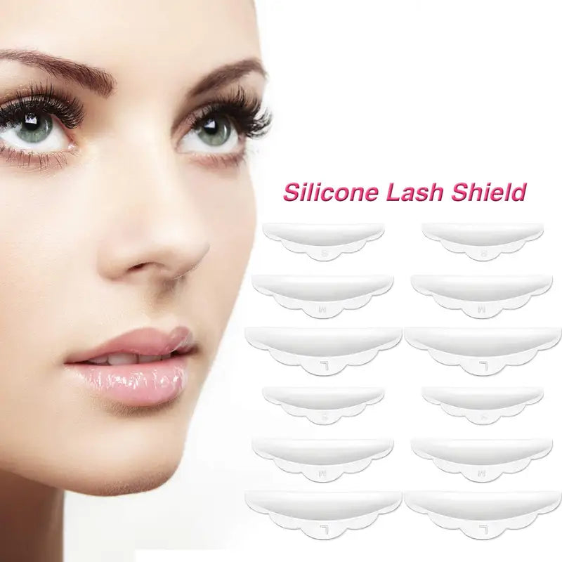 Silicone Eyelash Perm Pads & Brush Set - Curling & Lifting Tools for Professional & Home Use