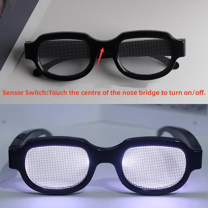 LED Tech Glasses for Cosplay Halloween & Party Performance Unisex