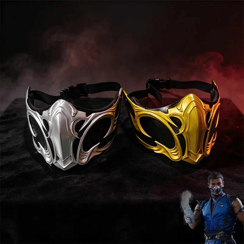 Role Play Costume Mask for Mortal Kombat Sub Zero Cosplay Halloween Party Accessory