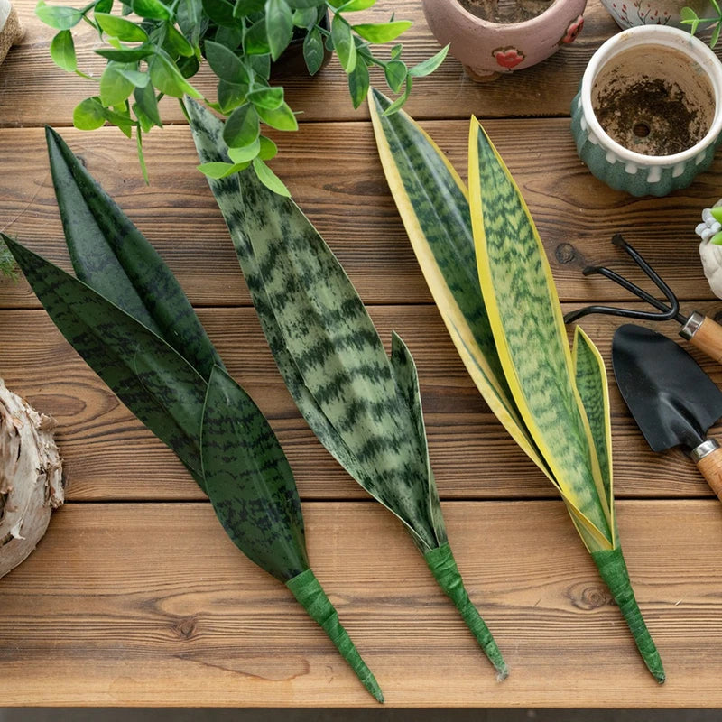 Artificial Snake Plant for Indoor & Outdoor Home Decor - Eucalyptus Style