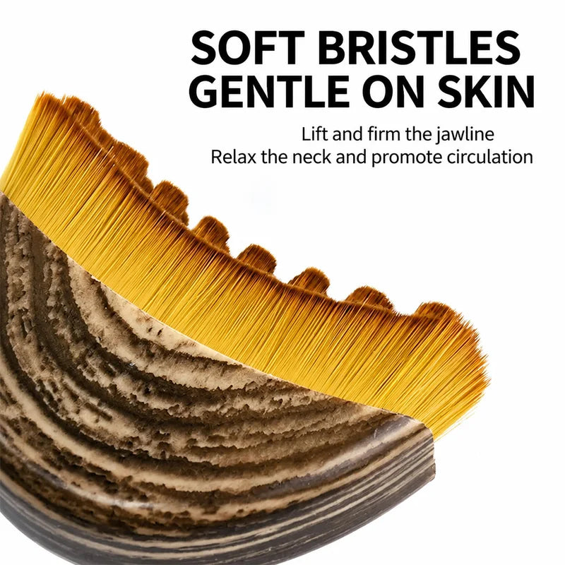 Lymphatic Face Contour Brush for Sculpting - Anti-Puffiness, Detox & Lift