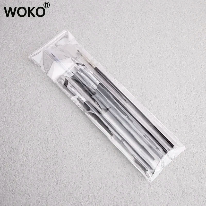 Thin Gel Eyeliner Makeup Brush Set - Flat Top & Concealer Tools, Multiple Colors