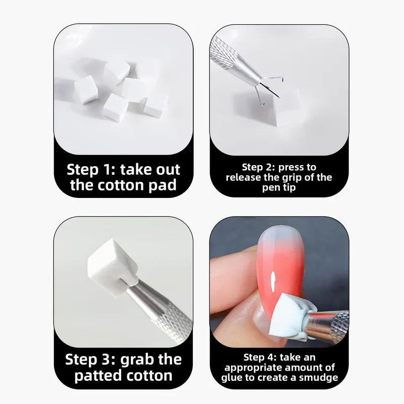 Square Nail Art Sponge Set for Gradient Manicure & Gel Polish Design