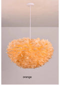 Large Goose Feather Chandelier for Living Room and Bedroom - Modern Lighting Fixture