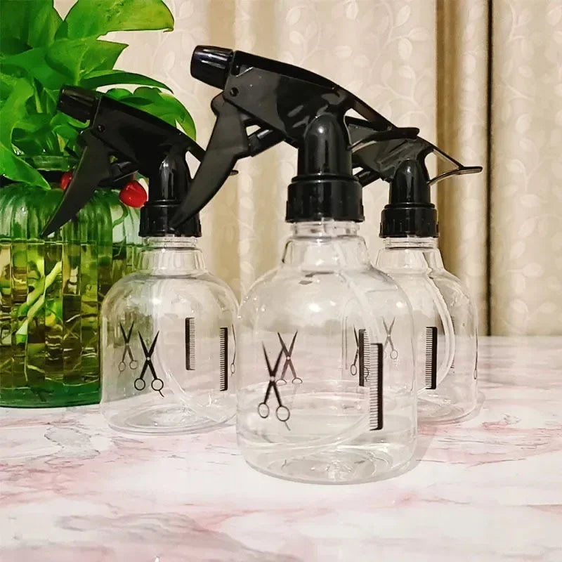 Transparent Hand-Press Spray Bottle for Hairdressing and Watering - Small Cosmetic Spray