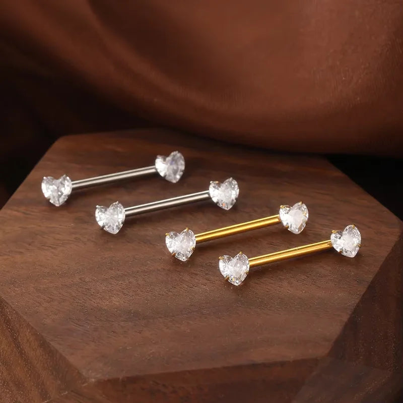 G23 Titanium Nipple Barbell Piercing Ring - Internally Threaded Body Jewelry
