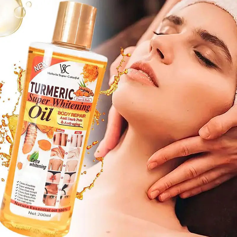 Turmeric Essential Oil for Skin and Body Massage - Moisturizing Aromatherapy Oil 200ml