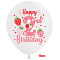 12 Inch Strawberry Themed Latex Balloons for Hawaiian Party Decorations