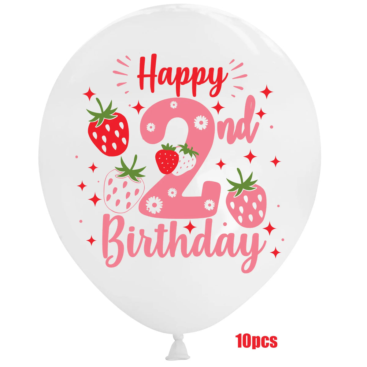 12 Inch Strawberry Themed Latex Balloons for Hawaiian Party Decorations