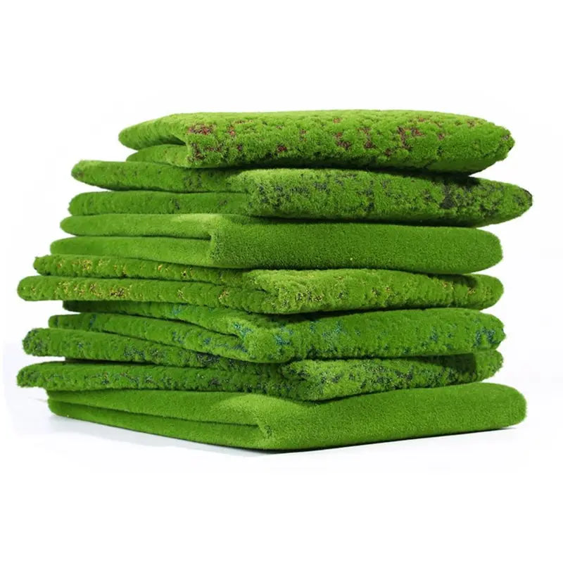 Artificial Moss Carpet 50x50cm for Garden Lawn Decor Green Faux Grass Sheet