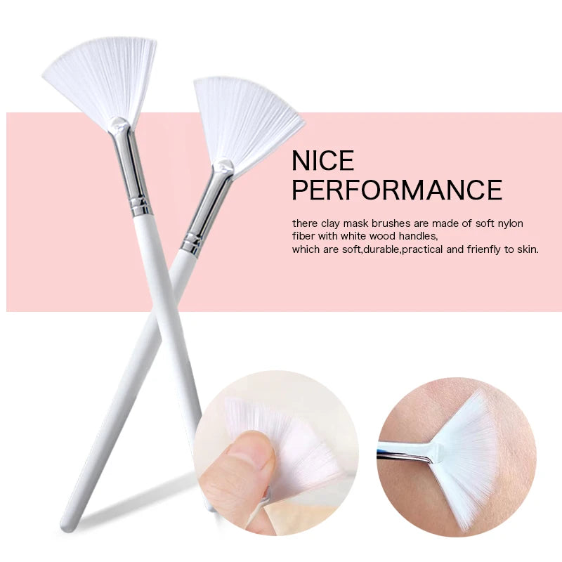 DIY Face Mask Brush Set - Soft Applicator Brushes for Facial Masks & Gels