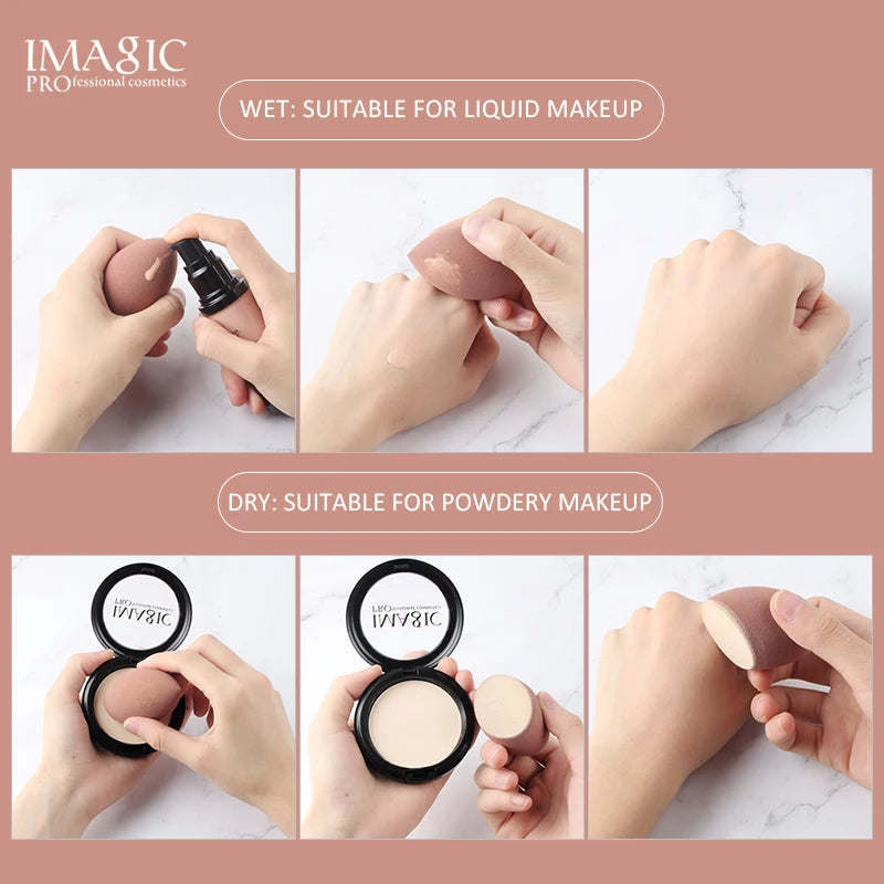 3Pcs Makeup Puff Set for Wet & Dry Foundation, Concealer & Multipurpose Application