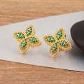 Elegant Flower-Shaped Crystal Zircon Stud Earrings for Women – Fine Jewelry Gift