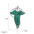 The Lord of the Rings Elf & Hobbit Leaf Brooch Pin - Tolkien Gift for Women & Men