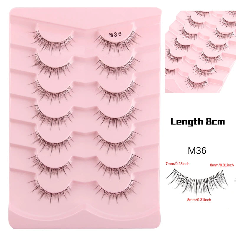 False Eyelash Set 3/5/7 Pairs Long Natural Mink Lashes for Daily Makeup