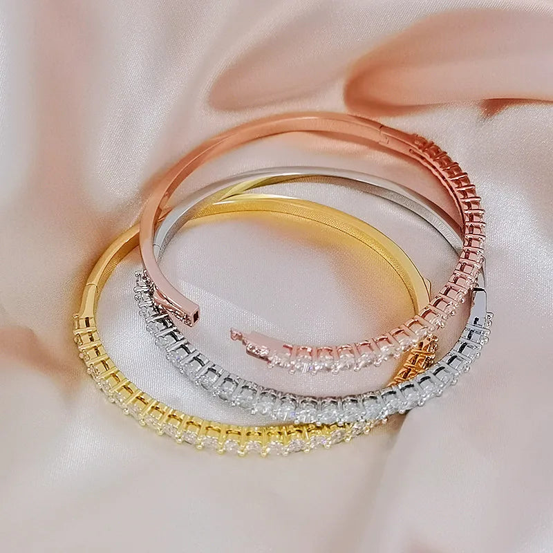 Luxury Silver, Gold & Rose Gold Bangles for Women - Multiple Colors