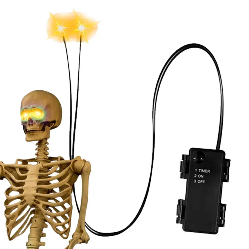 Glowing Eyes Halloween Decor LED Props with Timer for Skulls Pumpkins Tombstones Masks