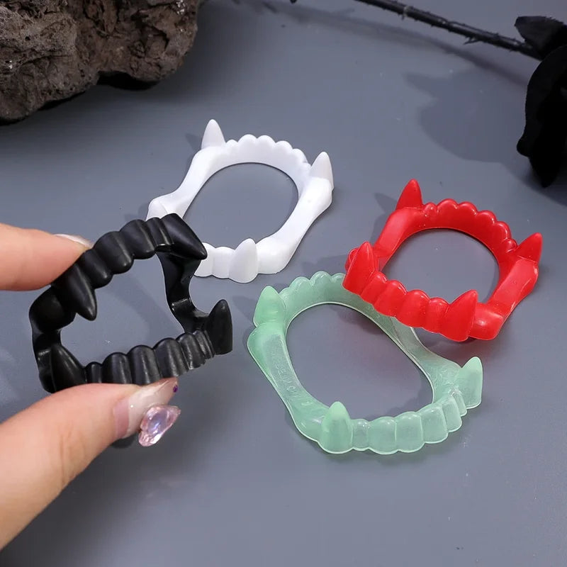 Halloween Vampire Fake Teeth Set Luminous Zombie Prop Party Supplies